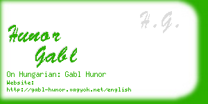 hunor gabl business card